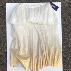 Cream and Gold Tutu Skirt